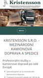 Mobile Screenshot of kristensson.cz