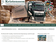 Tablet Screenshot of kristensson.cz